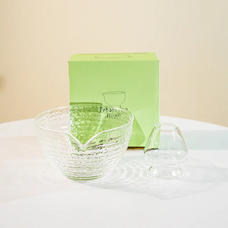 Matcha Mixing Glass Bowl Heat Resistant Tea Whisk Bowl 2pc-WH-01 - Tophatter Daily Deals