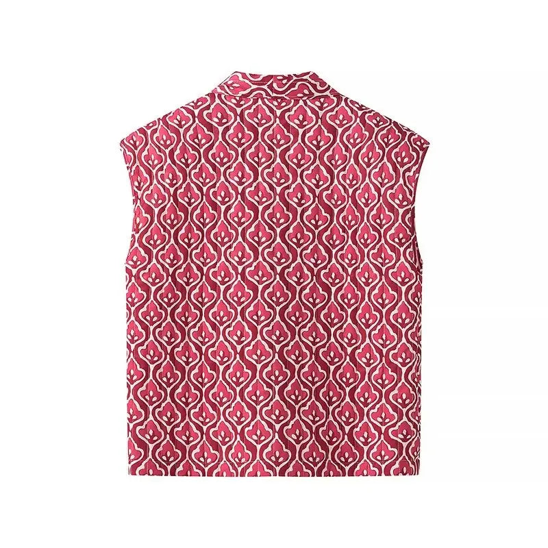 Insulating Women’s Quilted Vest - Loose Open Stitch, Cotton - Tophatter Daily Deals