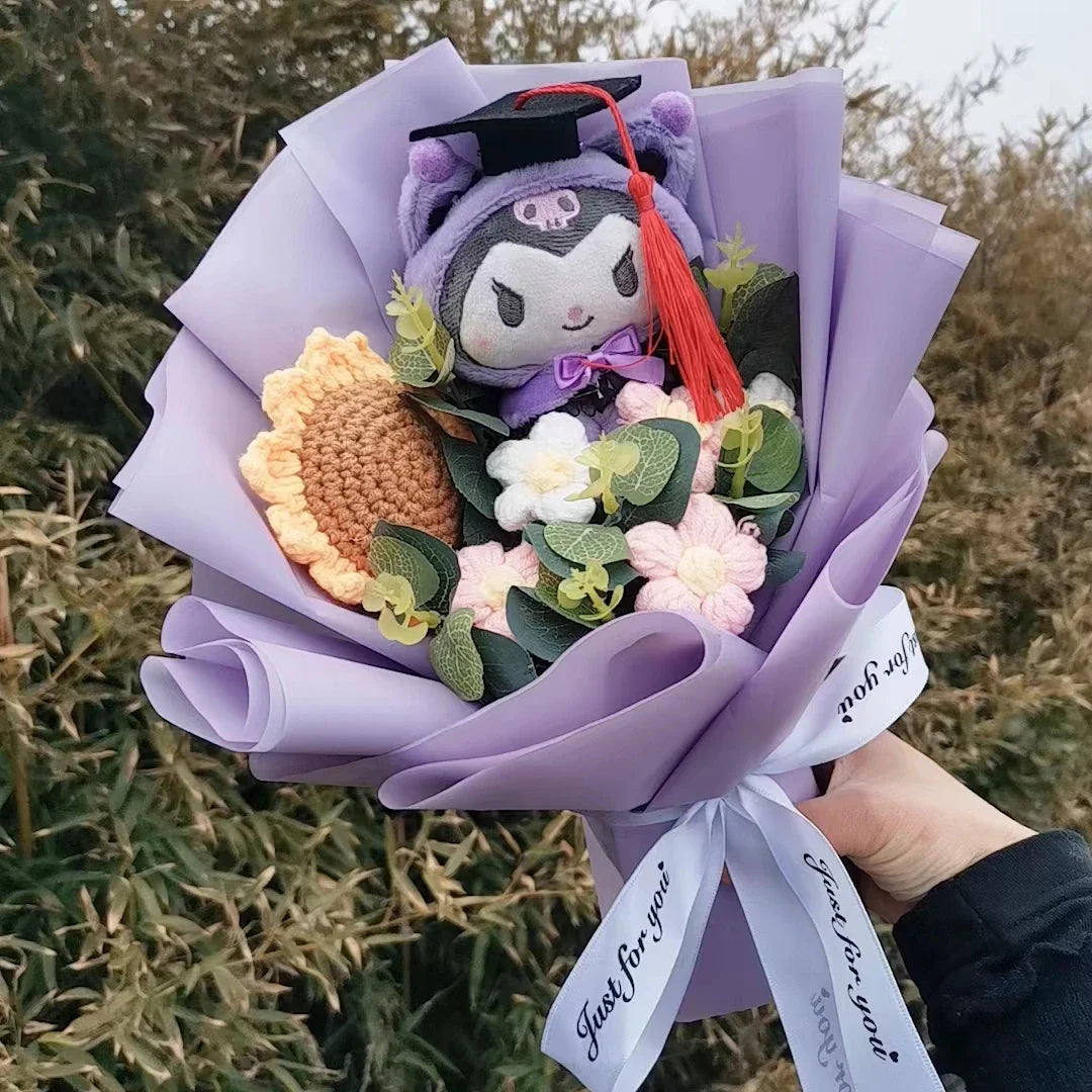Sanrio Hello Kitty Plush Bouquet Flowers Kuromi (Graduation) Flowers - Tophatter Daily Deals