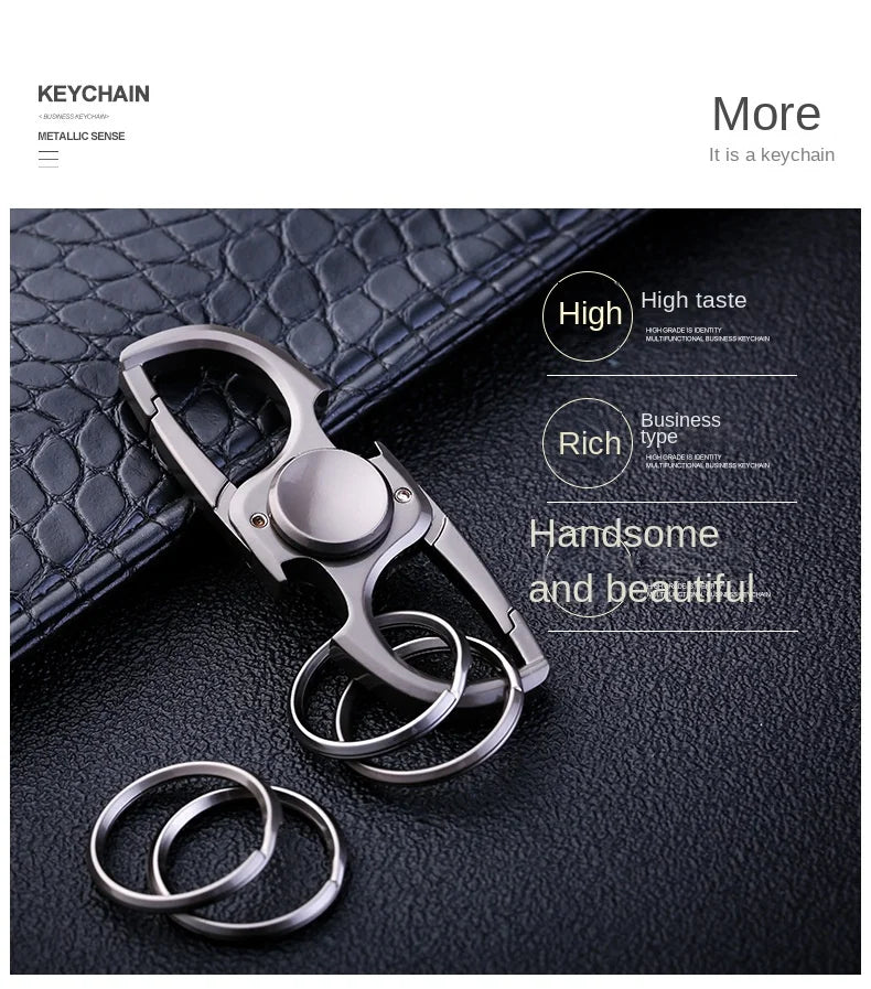 Fidget Spinner Keychain Stainless Steel EDC Gift 2025 - Tophatter Daily Deals