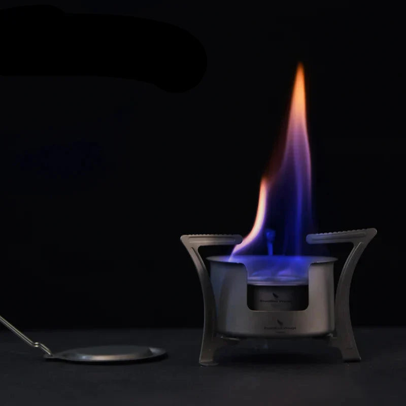 Titanium Multi-Fuel Camping Stove Grey Camp Cooking - Tophatter Daily Deals