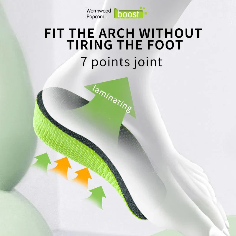 Height Increase Memory Foam Insoles With Arch Support Plantar Fascia Insole - Tophatter Daily Deals