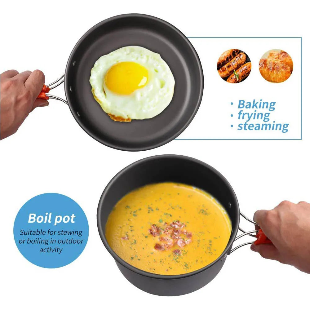 11-Piece Camping Cookware Cooking Set Camp Cooking - Tophatter Daily Deals