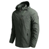Waterproof Men Jacket- Hooded Windbreaker Polyester Camping - Tophatter Daily Deals
