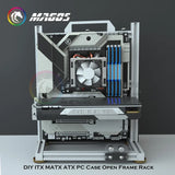 Open Frame PC Case Modular ATX MATX ITX Aluminum Rack - Tophatter Daily Deals