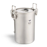Titanium Steamer Pot Camping Cookware Silver Camp Cooking - Tophatter Daily Deals