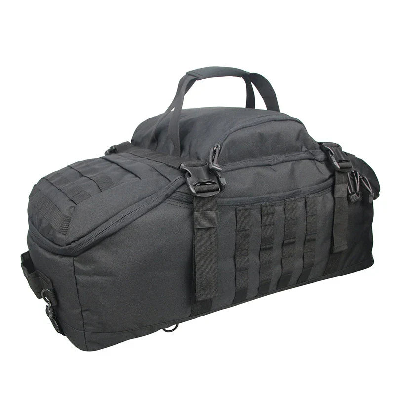 Tactical Molle Sport Travel Duffel Bag Black Duffel Bags - Tophatter Daily Deals