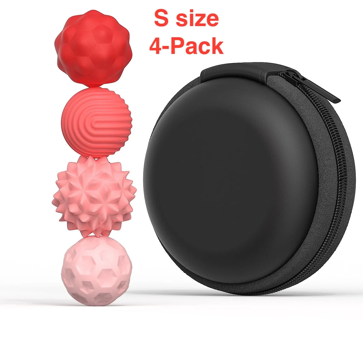 Magnetic Ball Fidget Toy Silicone Sensory Stress Relief S 4-pack Pink - Tophatter Daily Deals