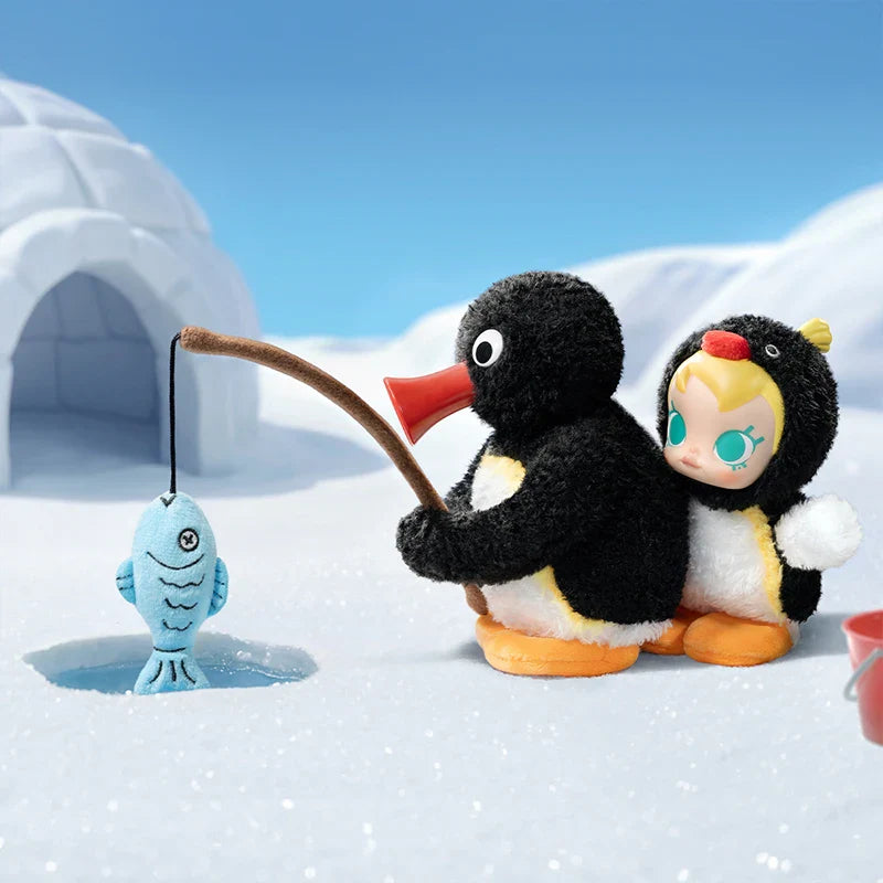 Genuine Pop Mart Baby Molly × Pingu Happy Fishing Series Vinyl Pendant Blind Box Animals - Tophatter Daily Deals