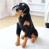 Realistic Puppy Dog Plush Dobermann Animals - Tophatter Daily Deals