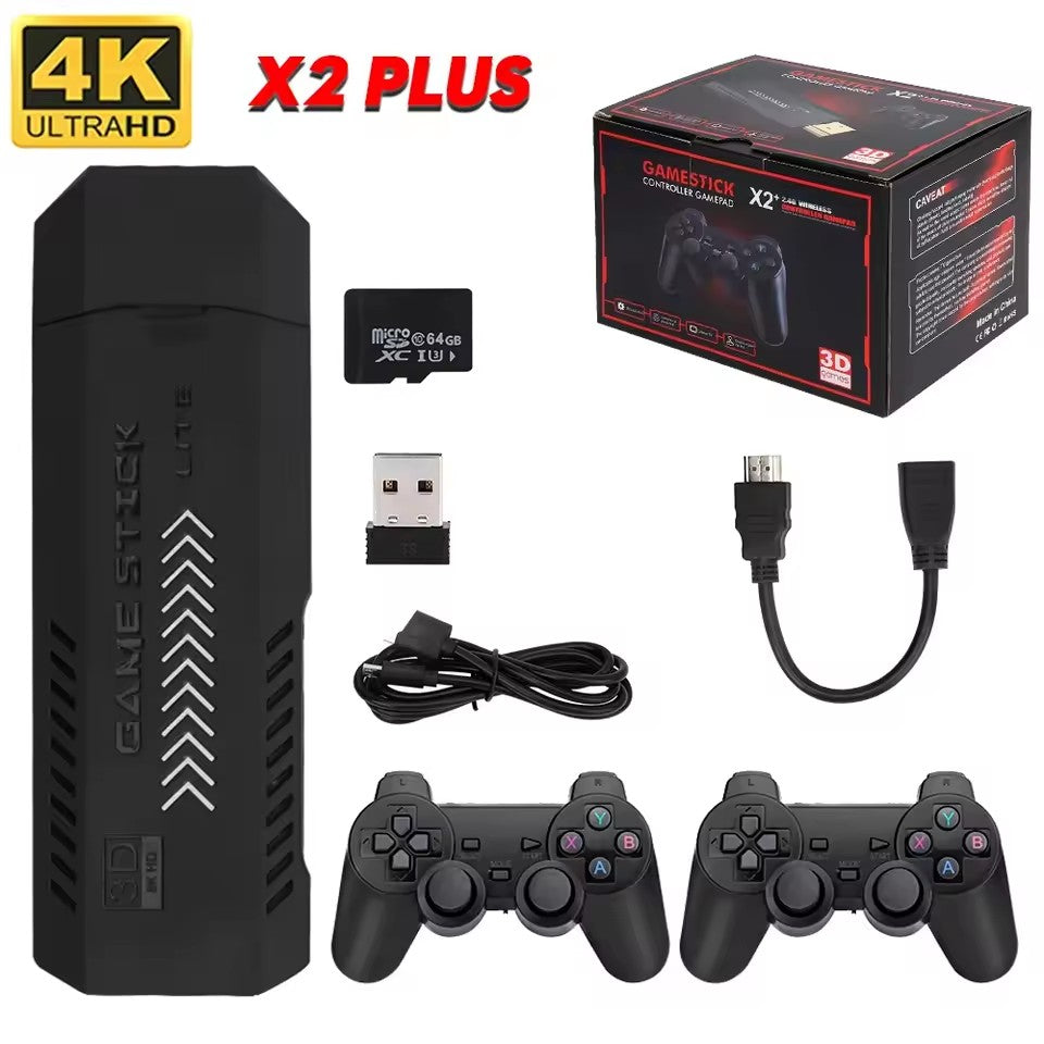 Retro 4K HDMI Game Stick – 30K+ Games with 2 Wireless Controllers Video Games & Consoles - Tophatter Daily Deals