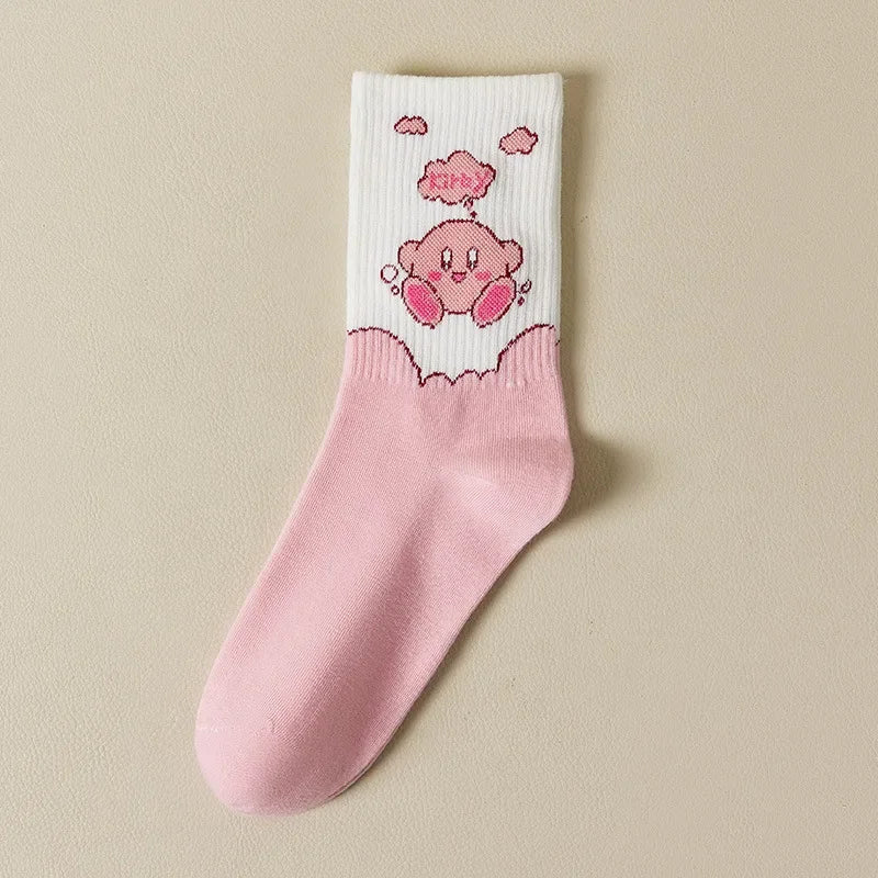 Kirby Kawaii Pink Socks Kirby A One Size Anime - Tophatter Daily Deals