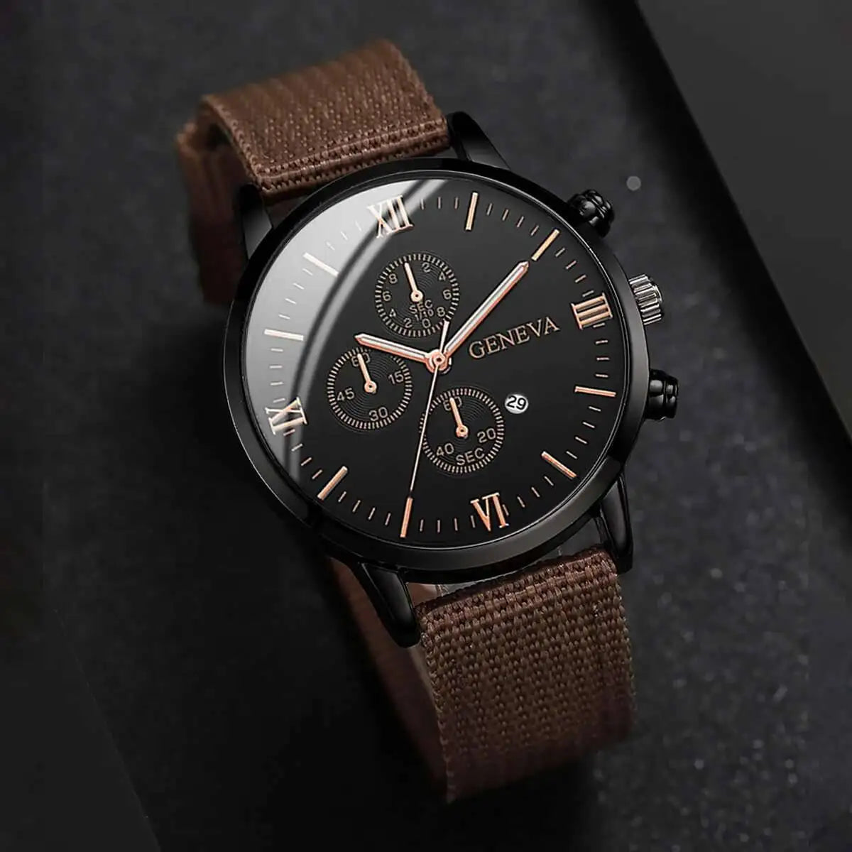 Quartz Watch And Bracelet Set Nylon Band Casual Gift - Tophatter Daily Deals