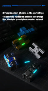 Luminous Push Slider Metal Fidget Toy EDC Stress Relief - Tophatter Daily Deals