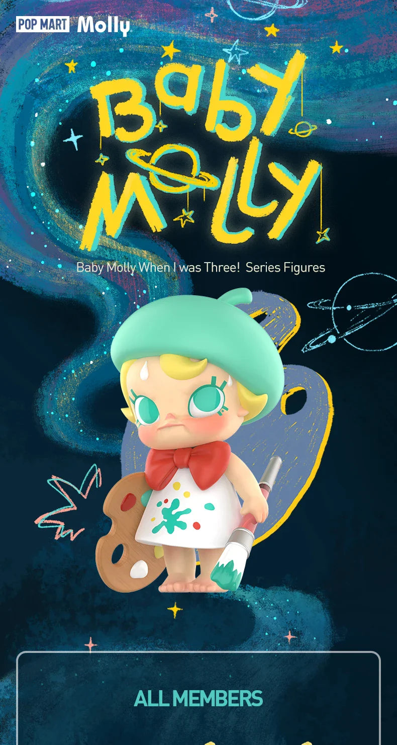 Genuine Pop Mart Baby Molly When I was Three! Series Blind Box Figures by Kenny Wong Anime - Tophatter Daily Deals