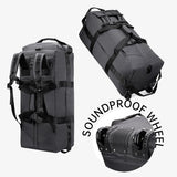 Roller Travel Duffel Bag with Fixed Casters Grey Duffel Bags - Tophatter Daily Deals