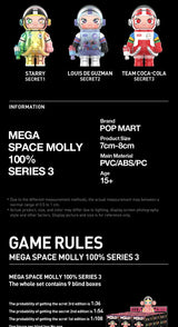 Genuine Pop Mart Mega Space Molly 100% Series 3 Blind Box Figures Outer Space - Tophatter Daily Deals