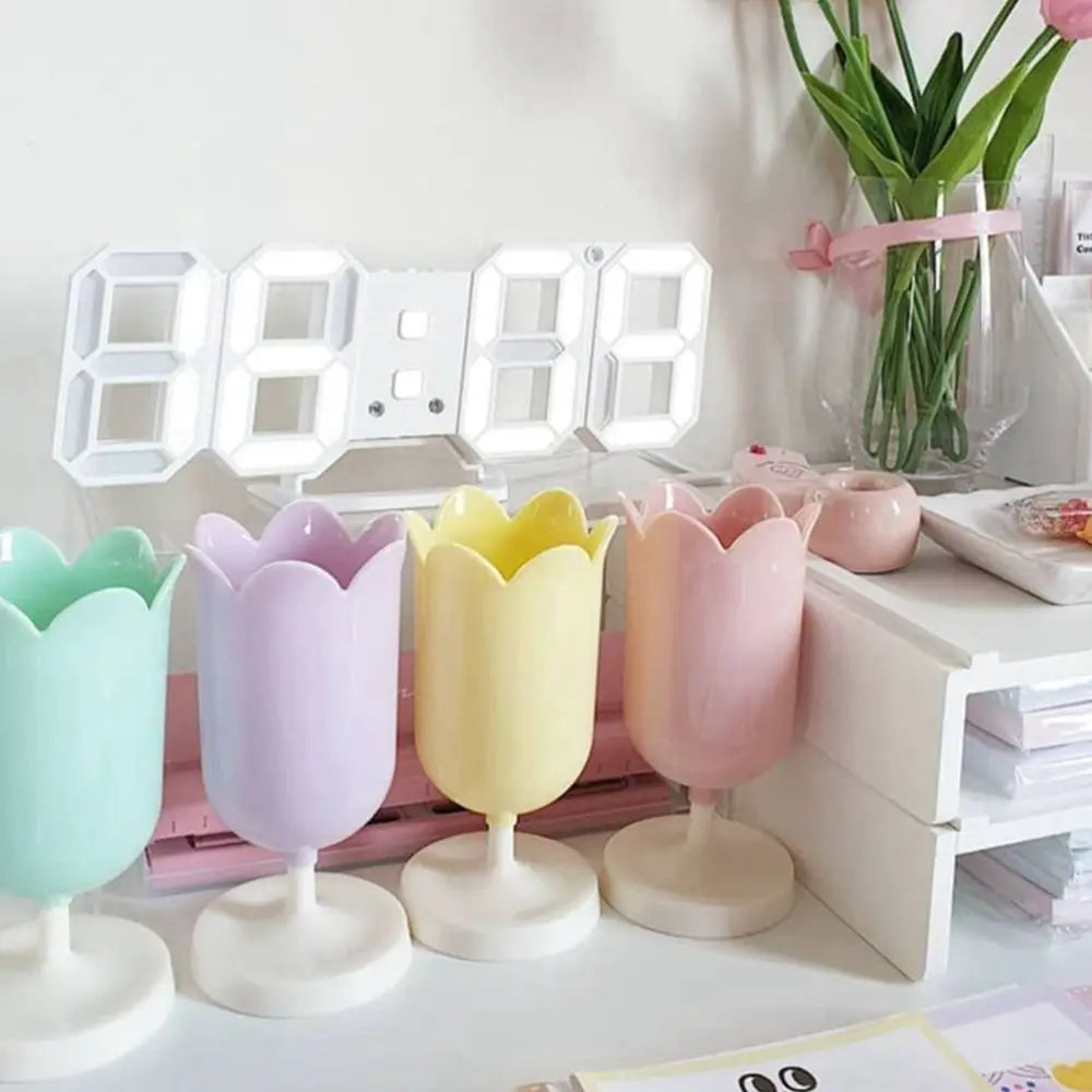Tulip Pen Pot Holder Stationery Container Flowers - Tophatter Daily Deals