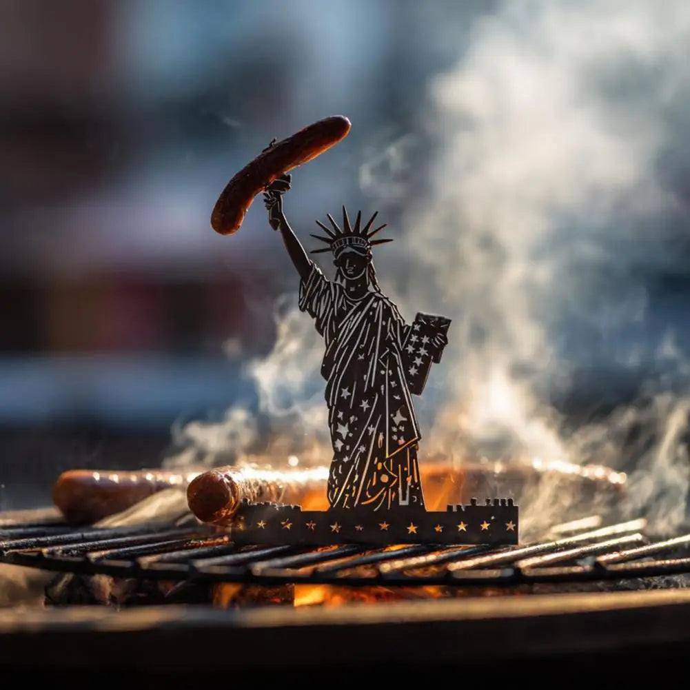 BBQ Accessory Portable Camping Hot Dog Grill Holder Rust-proof Sausage Stand Rack for Funny Bbq Heat-resistant Outdoor Sausage - Tophatter Daily Deals