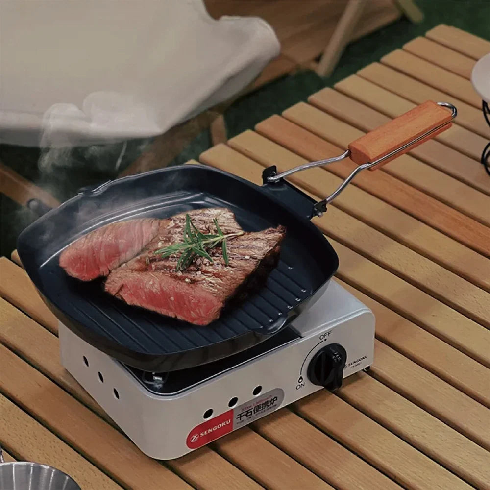 Camping Cookware Frying Pan Black Camp Cooking - Tophatter Daily Deals