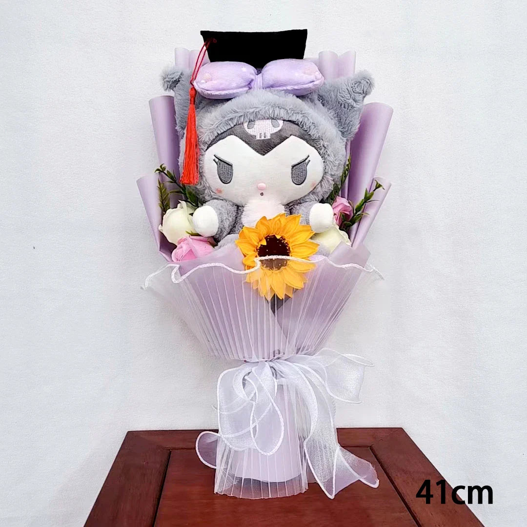 Sanrio Kuromi My Melody Hello Kitty Cinnamoroll Plush Bouquet Kuromi (Graduation) Flowers - Tophatter Daily Deals