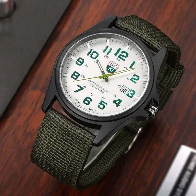 Watch Nylon Strap Quartz Military Style Durable - Tophatter Daily Deals