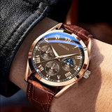 Quartz Watch Leather Strap Dress Casual Fall 2025 Business - Tophatter Daily Deals