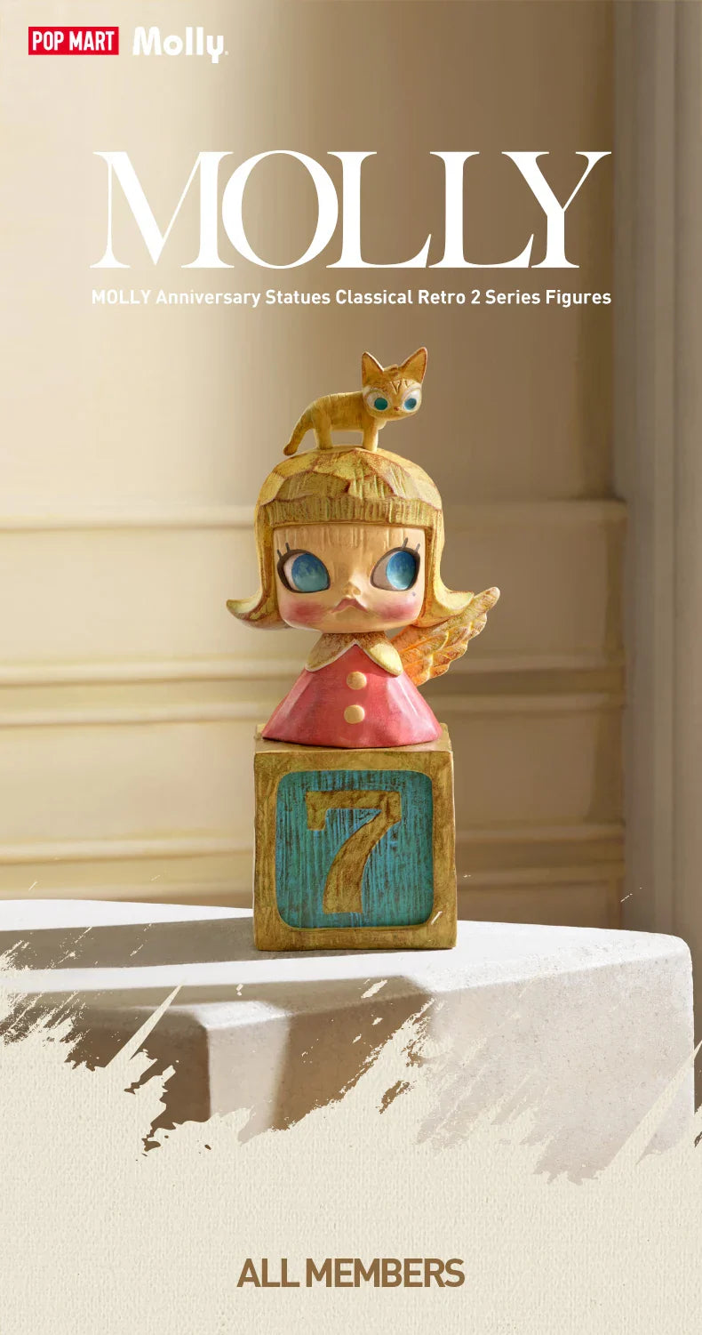Genuine Pop Mart Molly Anniversary Statues Classical Retro 2 Series Blind Box Figures Mythical - Tophatter Daily Deals