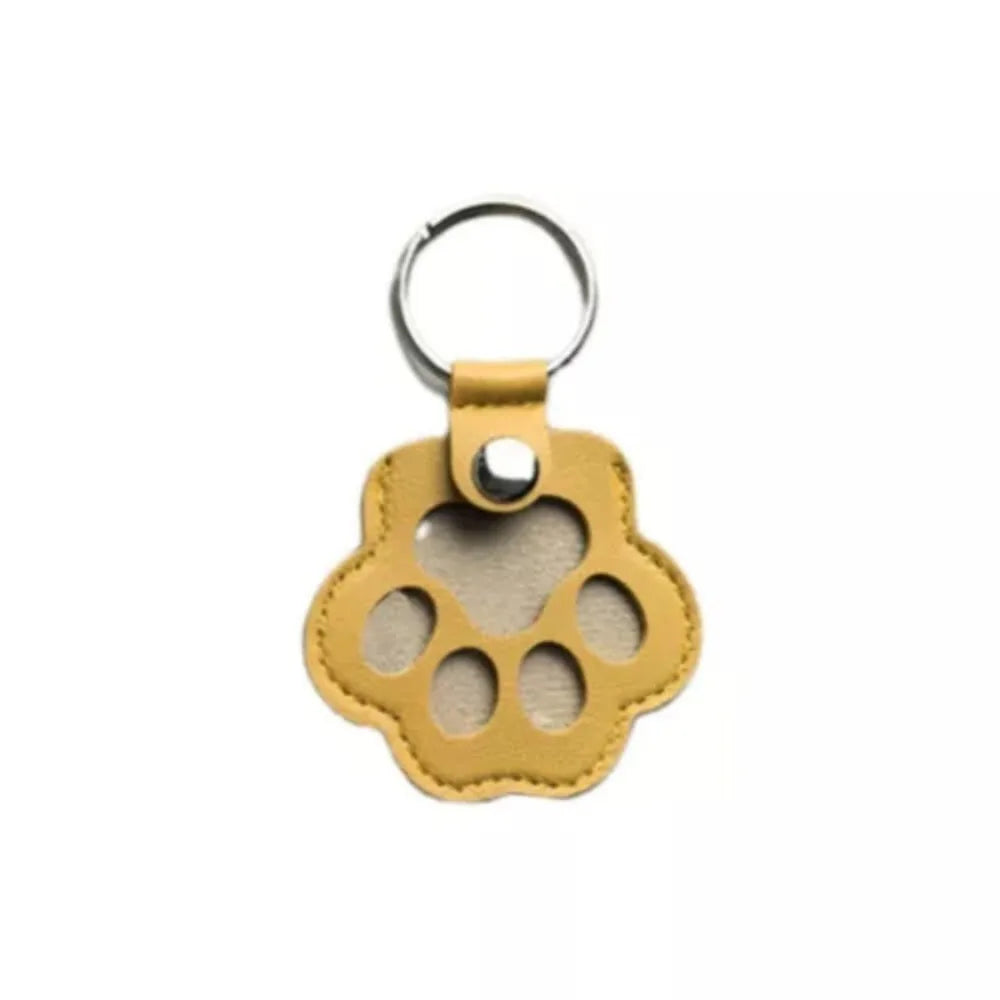 Pet Hair Keychain Paw Pendant PU Leather Hair Holder Yellow - Tophatter Daily Deals