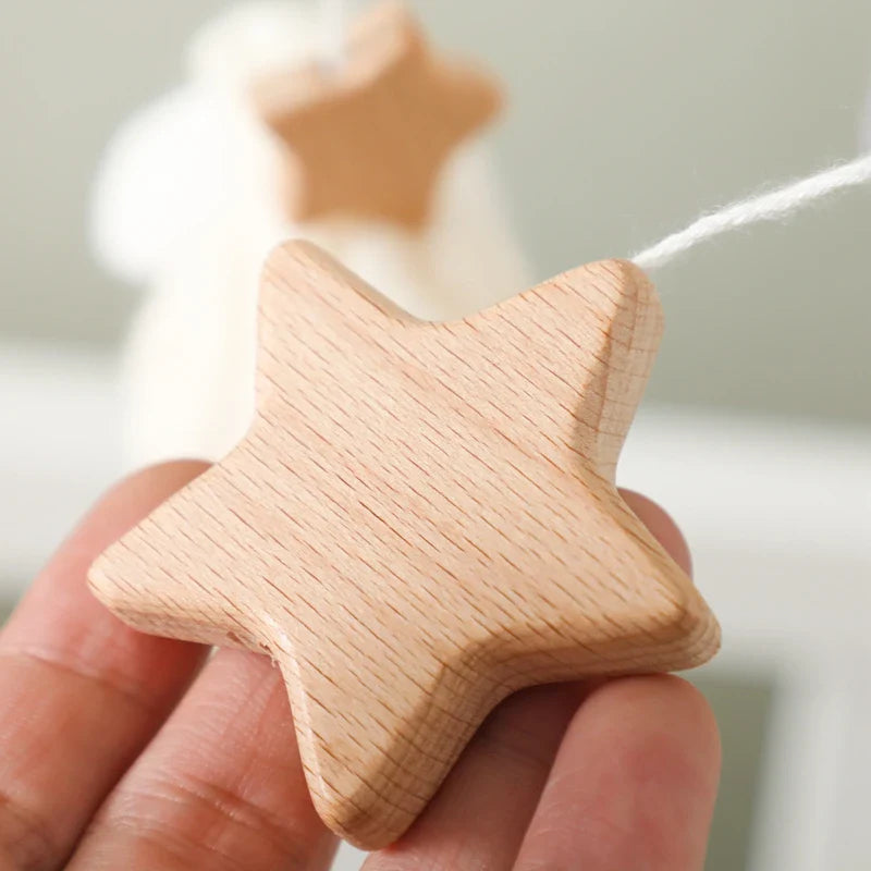 Wooden Felt Animal Crib Mobile With Soothing Calming Music - Tophatter Daily Deals