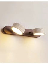 Japandi Wabi Sabi Round LED Wall Light With Mirror Bathroom - Tophatter Daily Deals