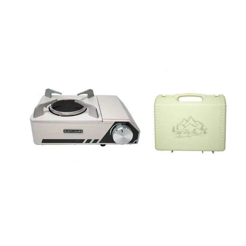 Infrared Camping Stove –Gas Burner with Carry Box White Camp Cooking - Tophatter Daily Deals