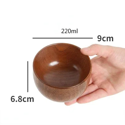 Jujube Wood Soup Bowls Solid Wooden Japanese Bowls mw0001 - Tophatter Daily Deals