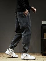 Lightweight Men’s Jogger Jeans - Baggy Tapered Cotton Blend - Tophatter Daily Deals