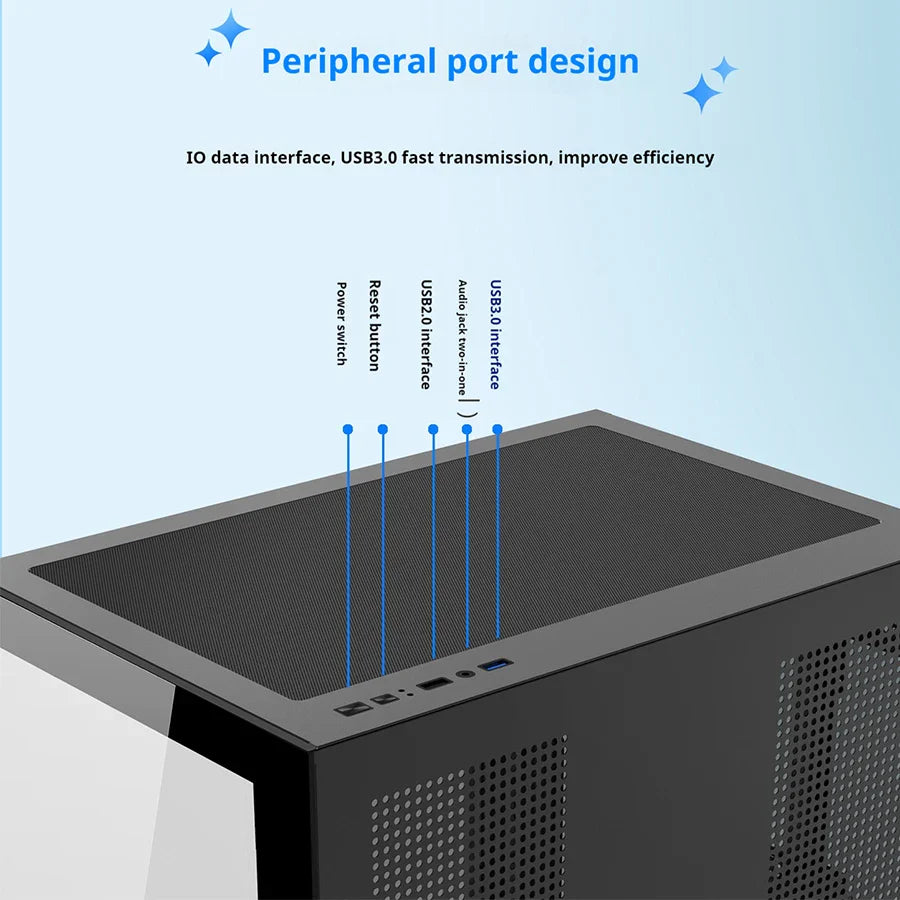 Gaming PC Case Dreamland Pro ATX Dual Glass 360mm Chassis - Tophatter Daily Deals