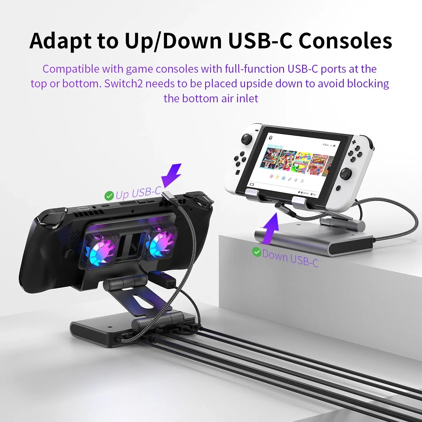 Docking Station 100W With Dual Fans 4K HDMI Gaming Dock - Tophatter Daily Deals