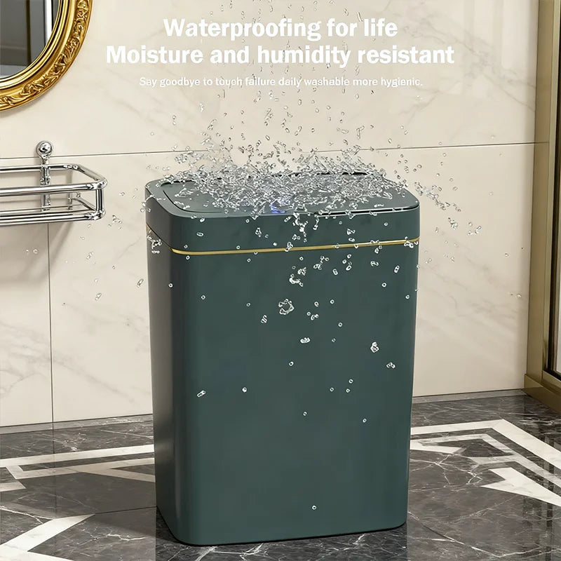 Touchless Smart Sensor Trash Can 15L Waterproof Automatic - Tophatter Daily Deals