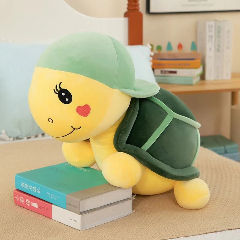 Turtle Tortoise With Cap Hat Big Plush 30cm Green Animals - Tophatter Daily Deals