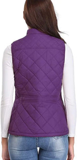 Lightweight Women Quilted Vest - Stand Collar Cotton Winter - Tophatter Daily Deals