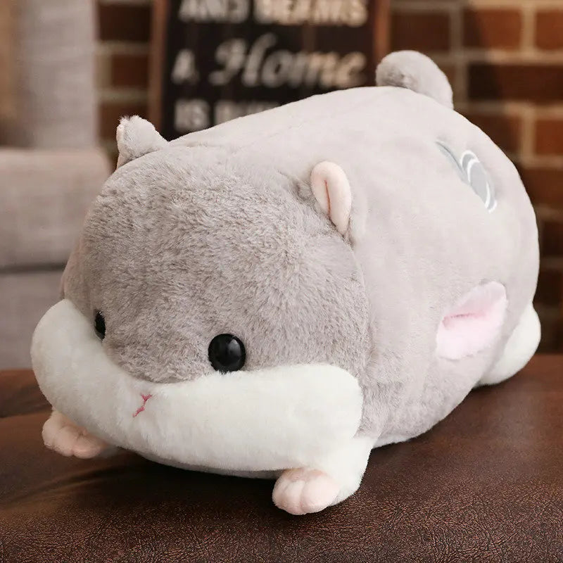 Hamster Plush Toy and Hand Warmer Grey Animals - Tophatter Daily Deals
