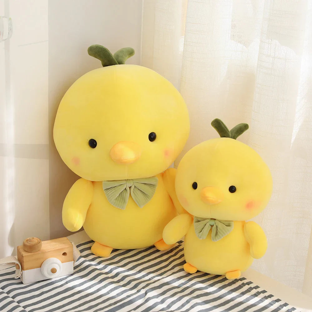 Yellow Chick Chicken Plush Green Bowtie Animals - Tophatter Daily Deals