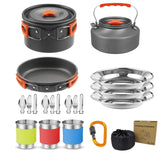 Pot Kettle Camping Cookware Set Grey Camp Cooking - Tophatter Daily Deals