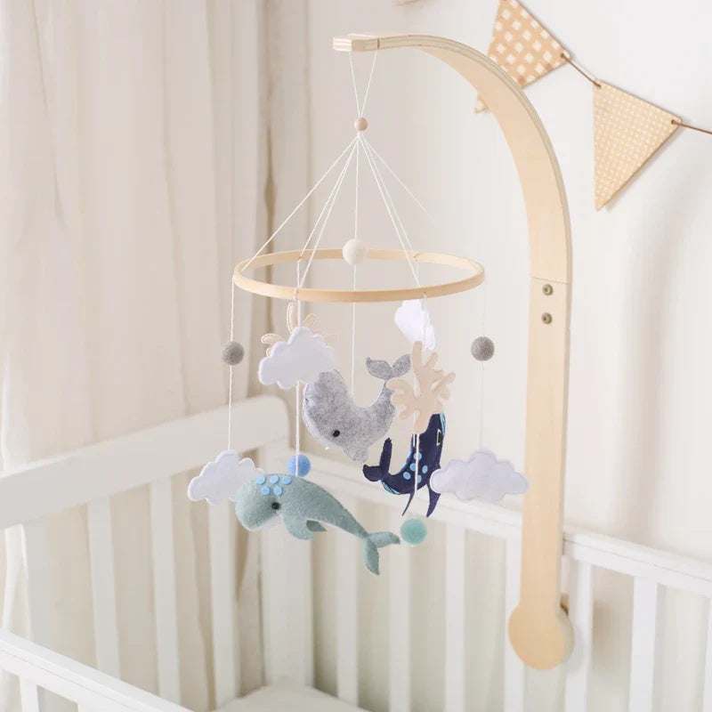 Baby Crib Mobile Wooden Musical Newborn Sensory Toys - Tophatter Daily Deals