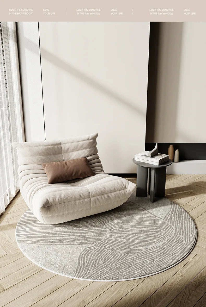 Round Area Rug Faux Cashmere Wabi Sabi Fall 2025 Cozy - Tophatter Daily Deals