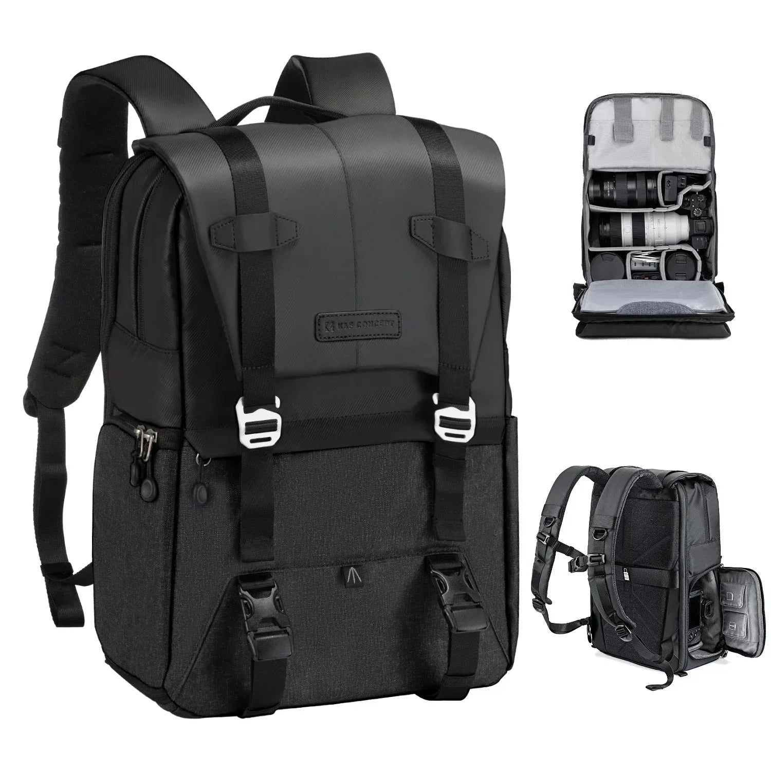 Camera Backpack for Camping Black Backpacks - Tophatter Daily Deals