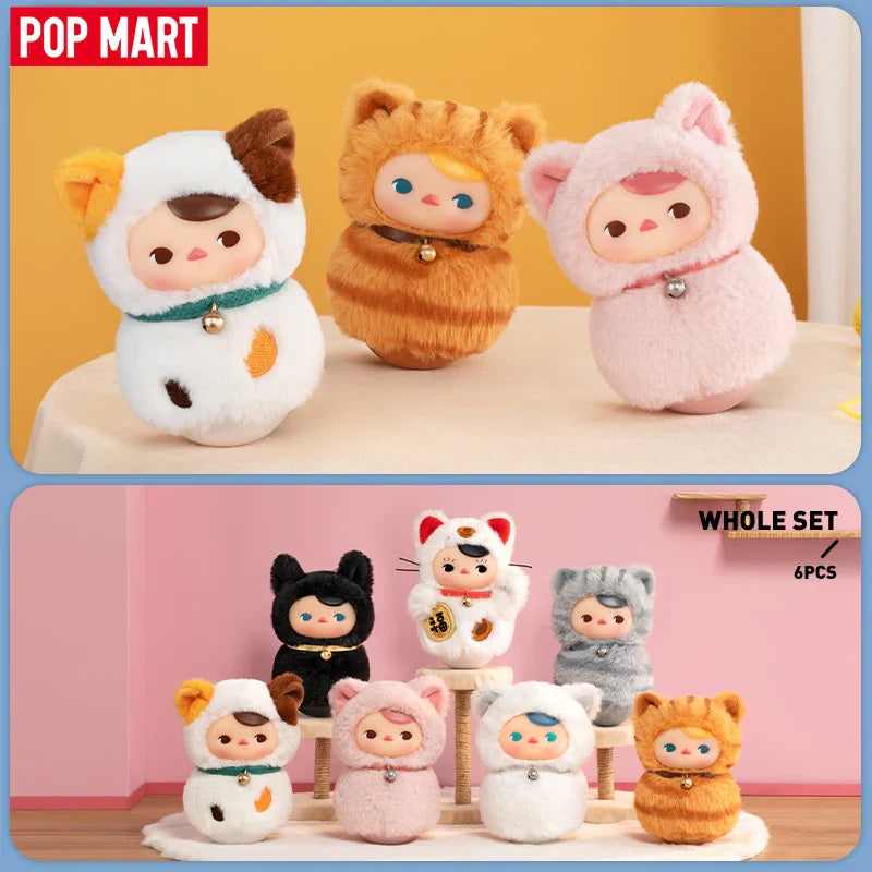 Genuine Pop Mart Pucky Roly-Poly Kitty Series - Vinyl Plush Blind Box Animals - Tophatter Daily Deals