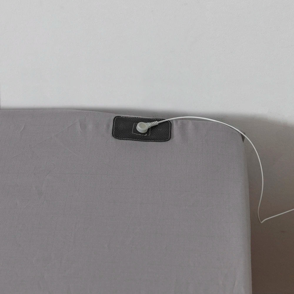 Earthing Grounding Fitted Sheet Cotton Silver Plug Included - Tophatter Daily Deals