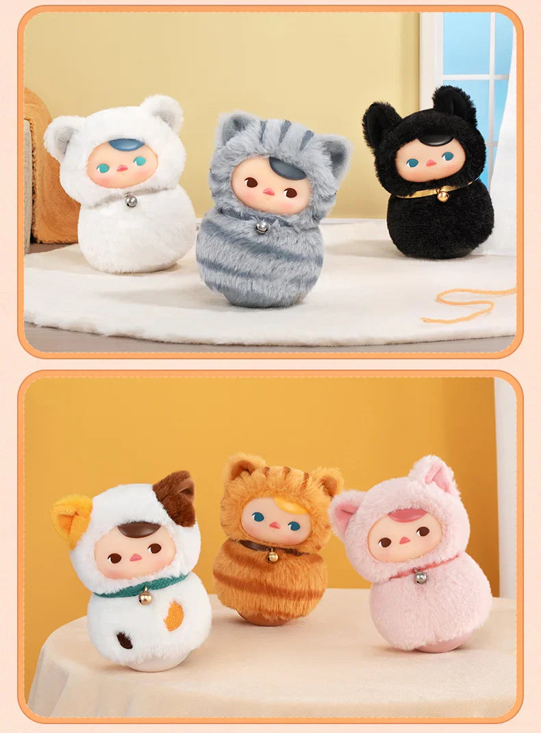 Genuine Pop Mart Pucky Roly-Poly Kitty Series - Vinyl Plush Blind Box Animals - Tophatter Daily Deals