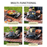 3500W Portable Butane Gas Stove Black Camp Cooking - Tophatter Daily Deals