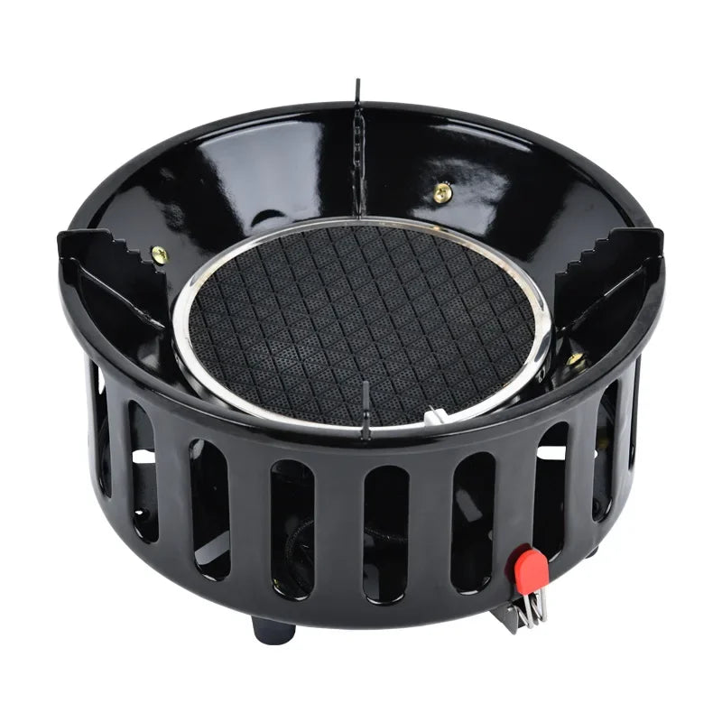 7-Core Camping Infrared Gas Stove Black Camp Cooking - Tophatter Daily Deals